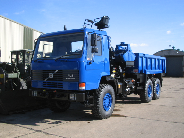 Volvo FL12 6x6 Tipper with clam shell grab - Govsales of mod surplus ex army trucks, ex army land rovers and other military vehicles for sale